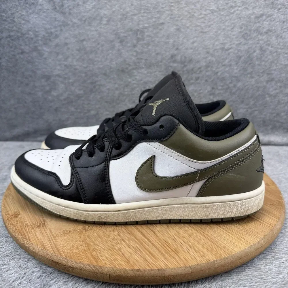 Jordan Air Jordan 1 Low Shoes Mens Size 8.5 Black White Sneakers 553558-092